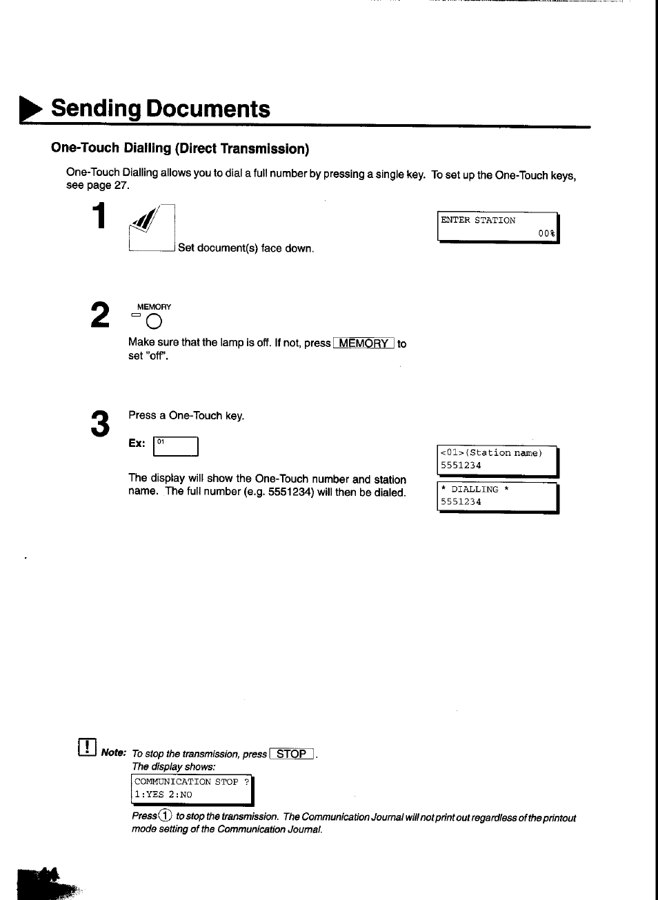 Sending documents | Panasonic UF-333 User Manual | Page 46 / 140