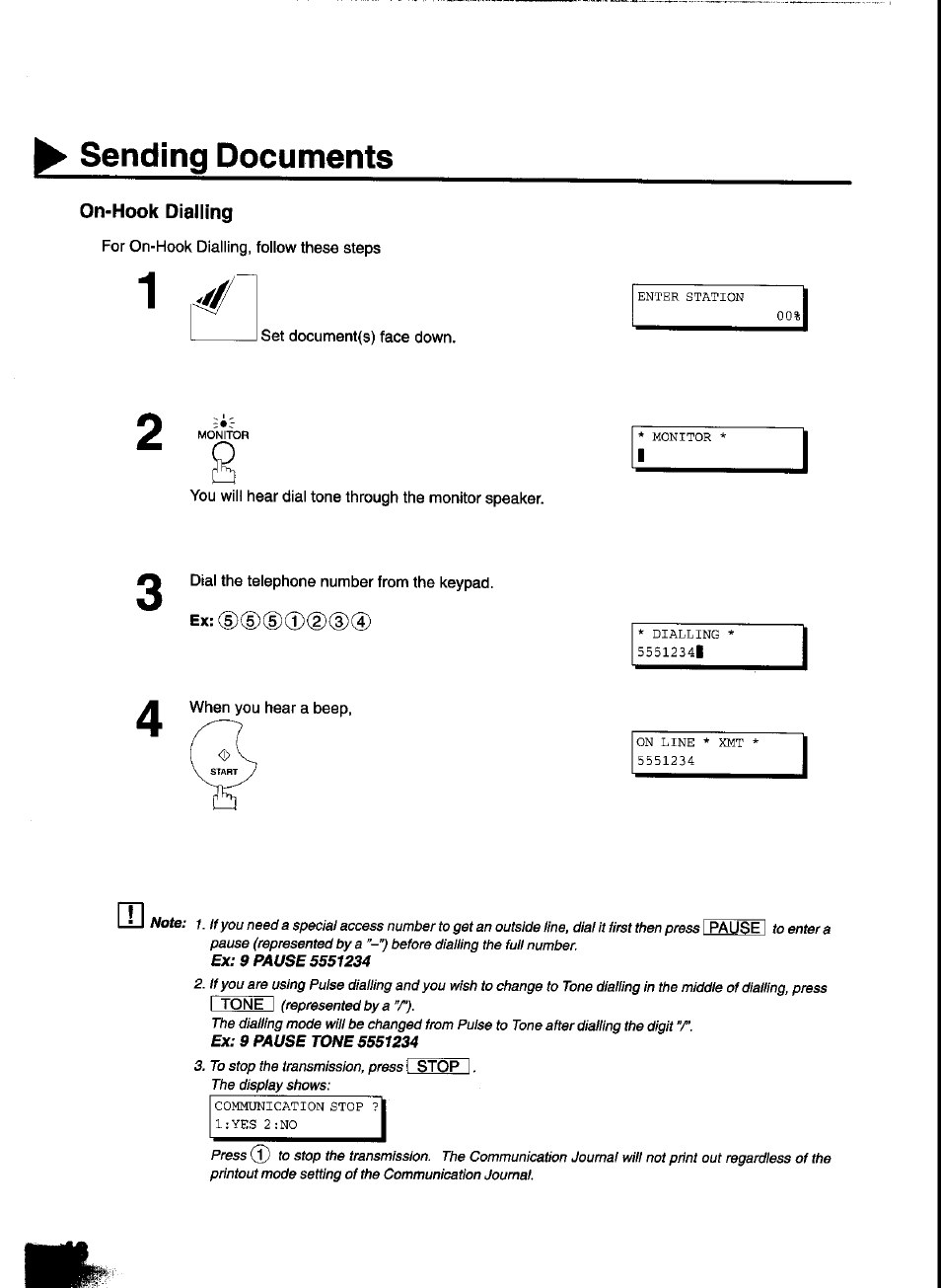 Sending documents | Panasonic UF-333 User Manual | Page 50 / 140