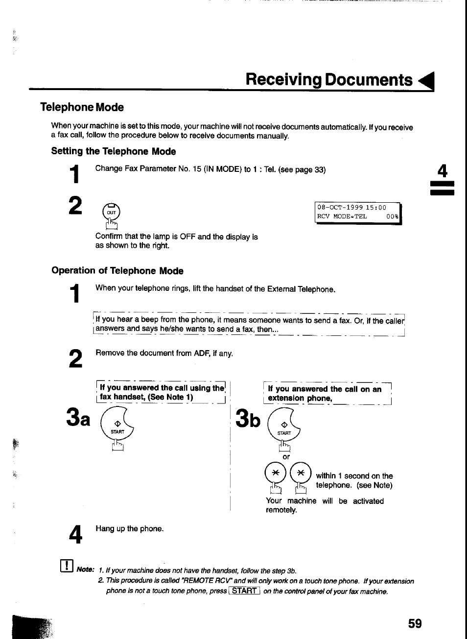 Receiving documents | Panasonic UF-333 User Manual | Page 61 / 140
