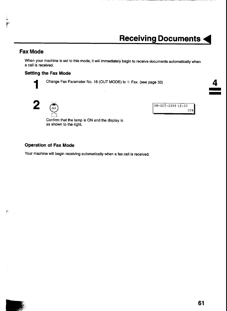 Receiving documents | Panasonic UF-333 User Manual | Page 63 / 140