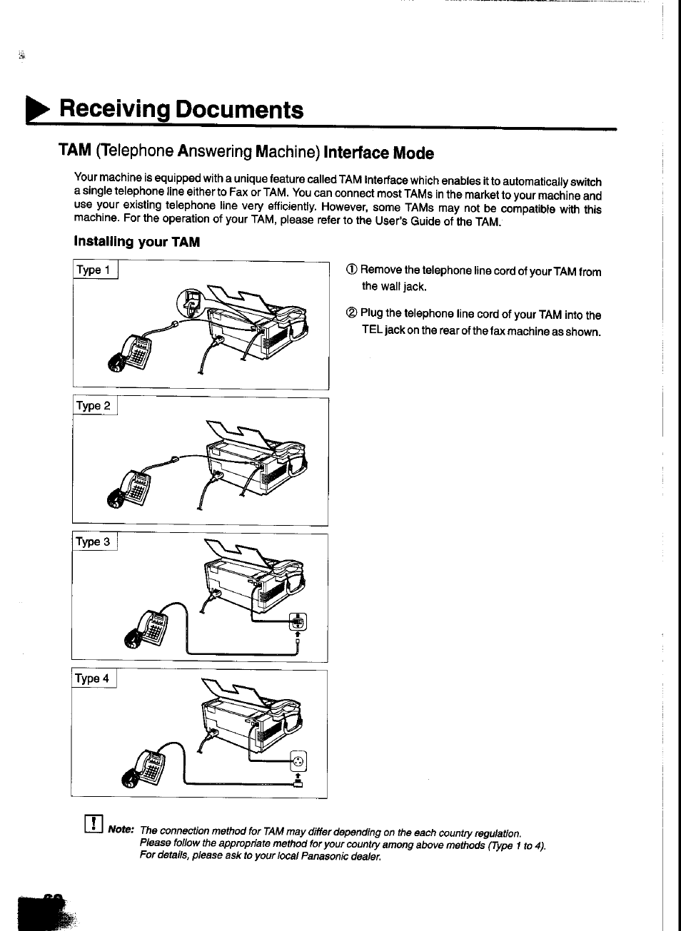 Receiving documents | Panasonic UF-333 User Manual | Page 64 / 140