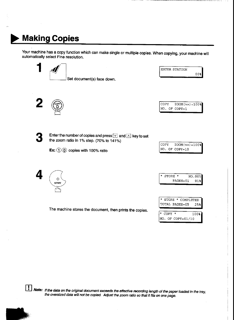 Making copies | Panasonic UF-333 User Manual | Page 68 / 140