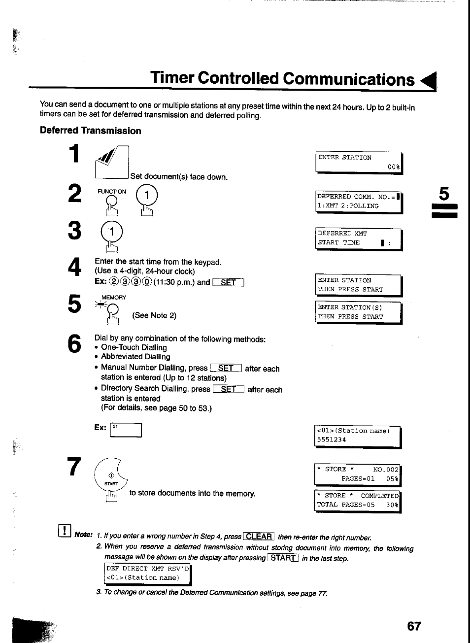 Timer controlled communications | Panasonic UF-333 User Manual | Page 69 / 140