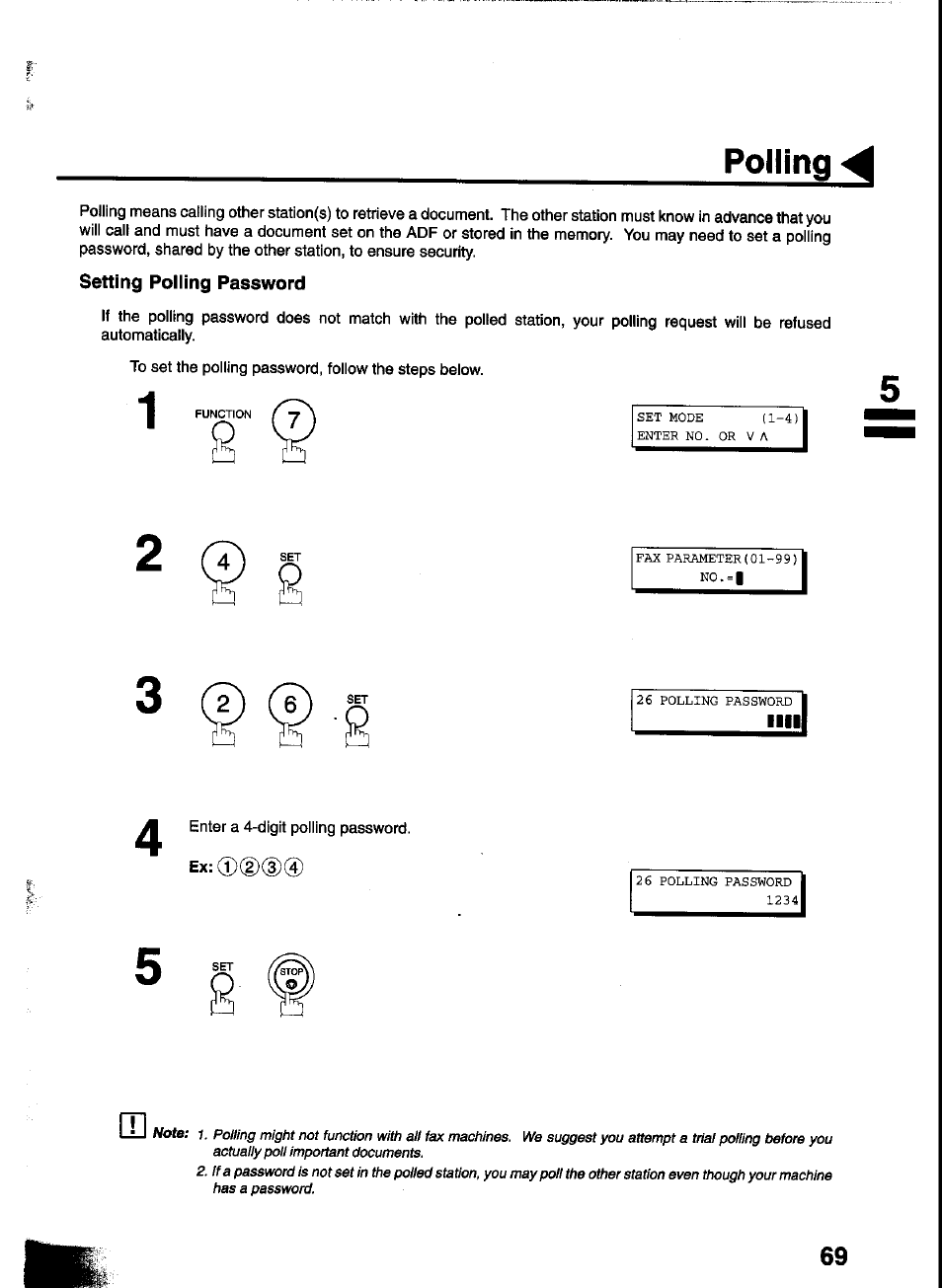 Polling | Panasonic UF-333 User Manual | Page 71 / 140