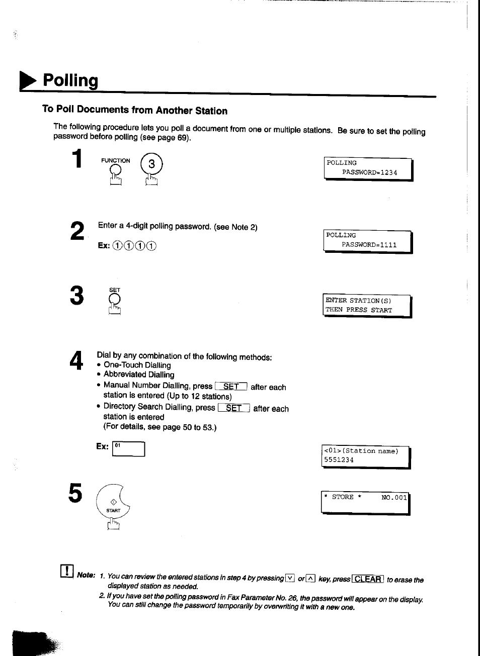 Polling | Panasonic UF-333 User Manual | Page 72 / 140