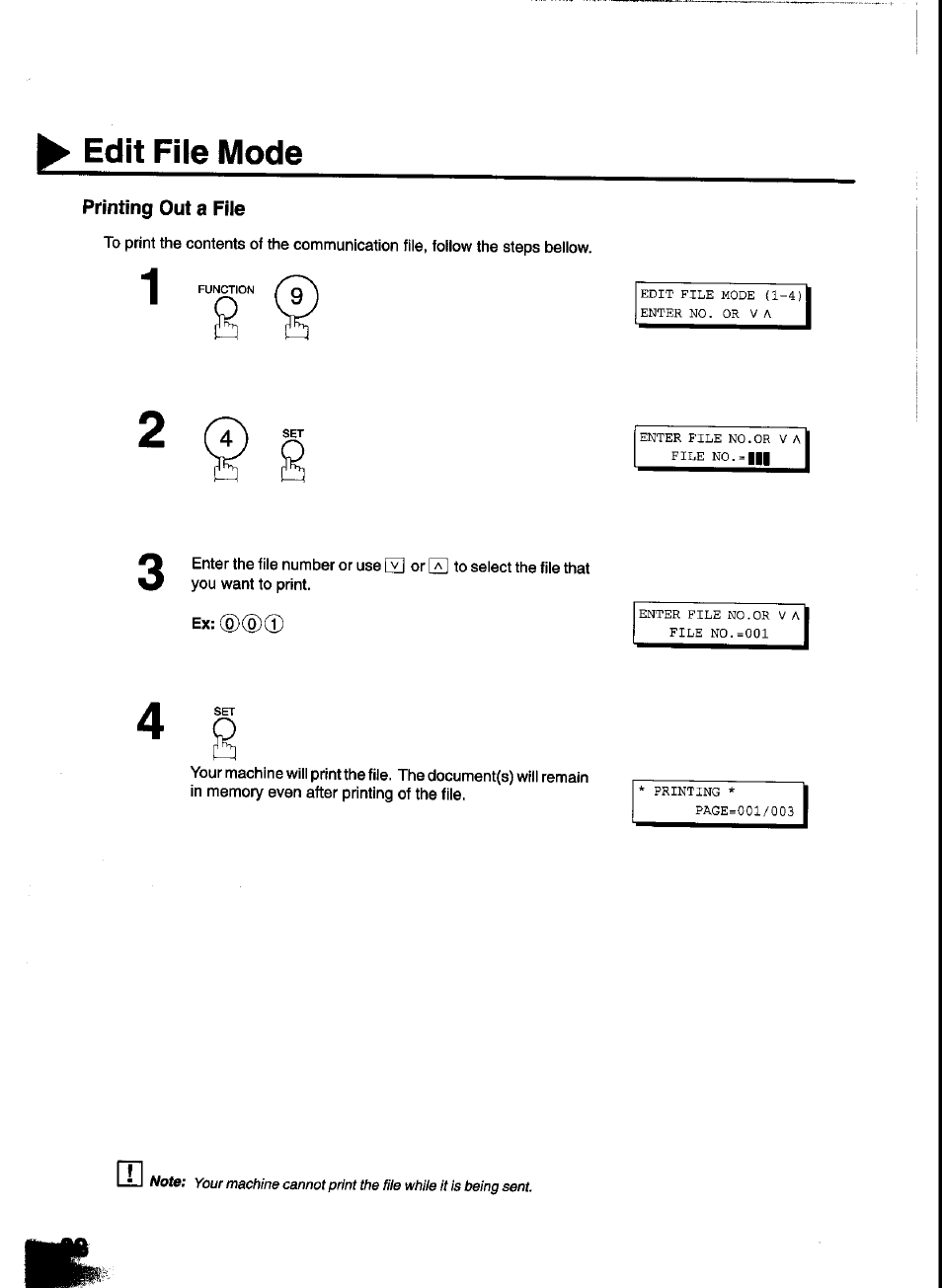 Edit file mode | Panasonic UF-333 User Manual | Page 84 / 140