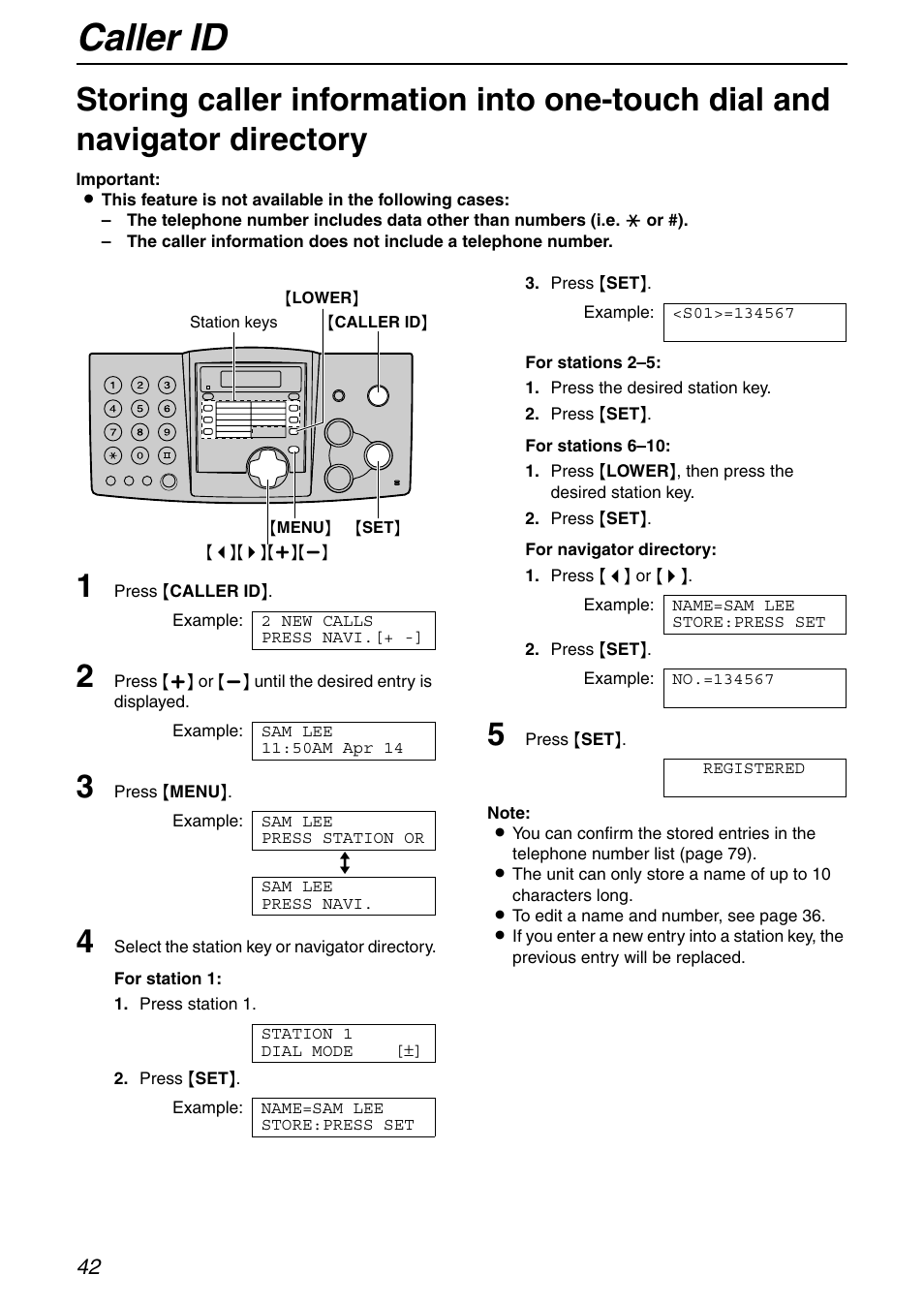 Caller id | Panasonic KX-FHD332 User Manual | Page 42 / 92