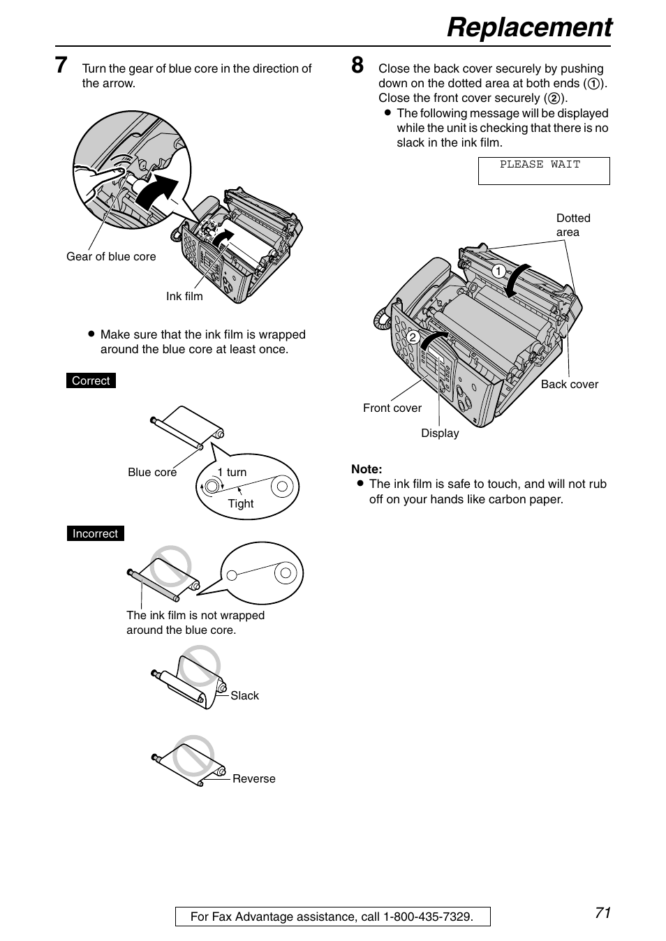 Replacement | Panasonic KX-FHD332 User Manual | Page 71 / 92