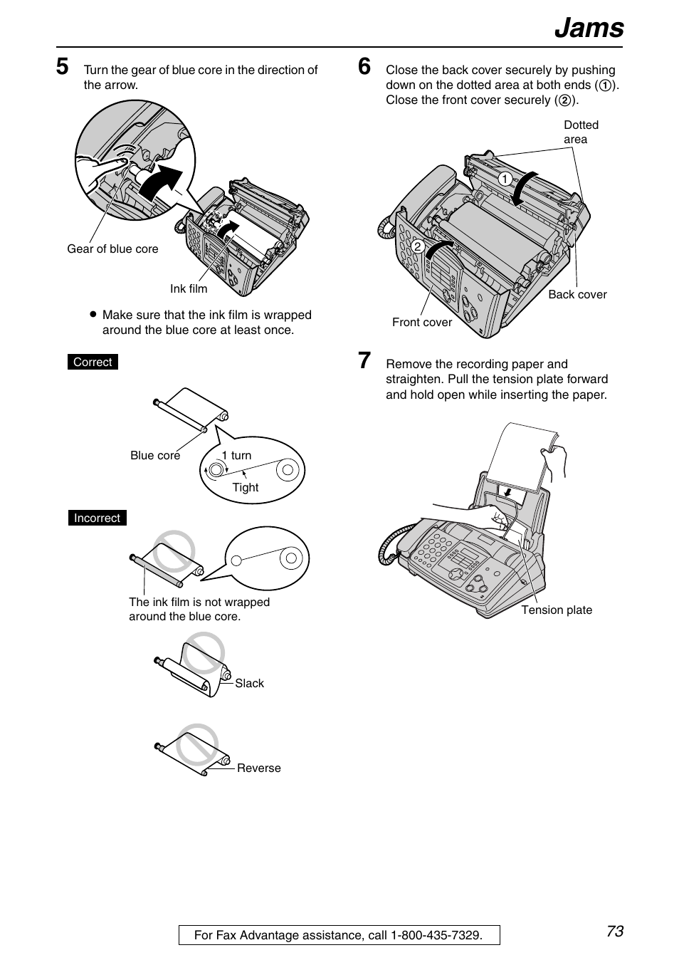 Jams | Panasonic KX-FHD332 User Manual | Page 73 / 92
