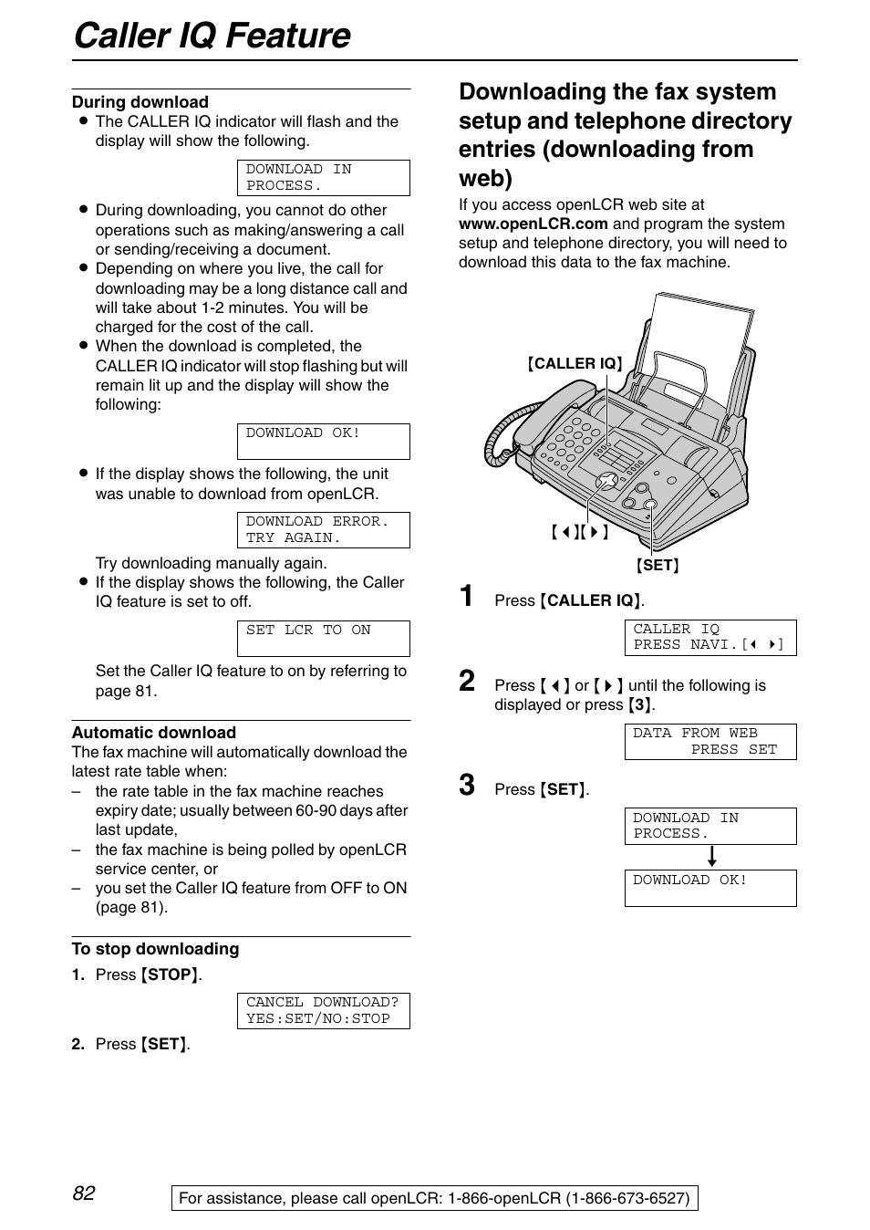 Caller iq feature | Panasonic KX-FHD332 User Manual | Page 82 / 92