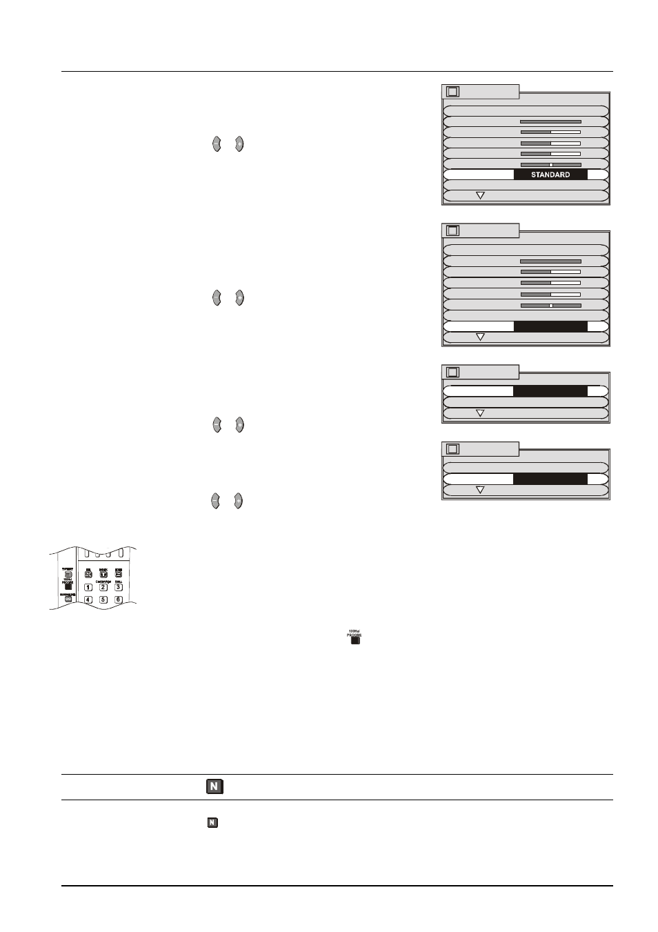 C. temp (colour temperature), P-nr (picture noise reduction), Ai (artificial intelligence) | Scan mode, Picture menu operation, Normalisation | Panasonic TX-86PW100A User Manual | Page 15 / 48