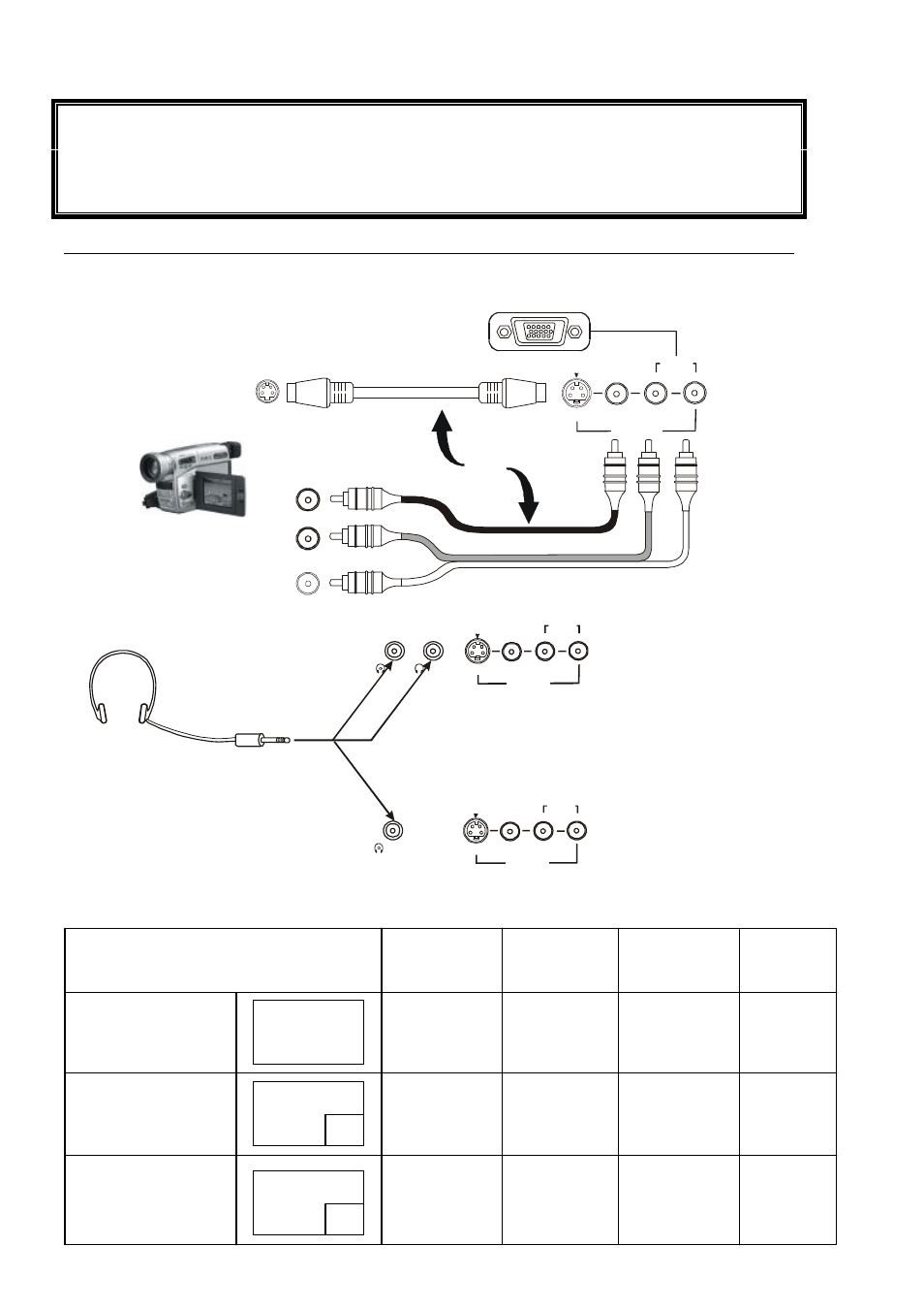 Av equipment, Headphones, Connecting equipment to the tv | Front panel connections, Av equipment headphones | Panasonic TX-86PW100A User Manual | Page 38 / 48