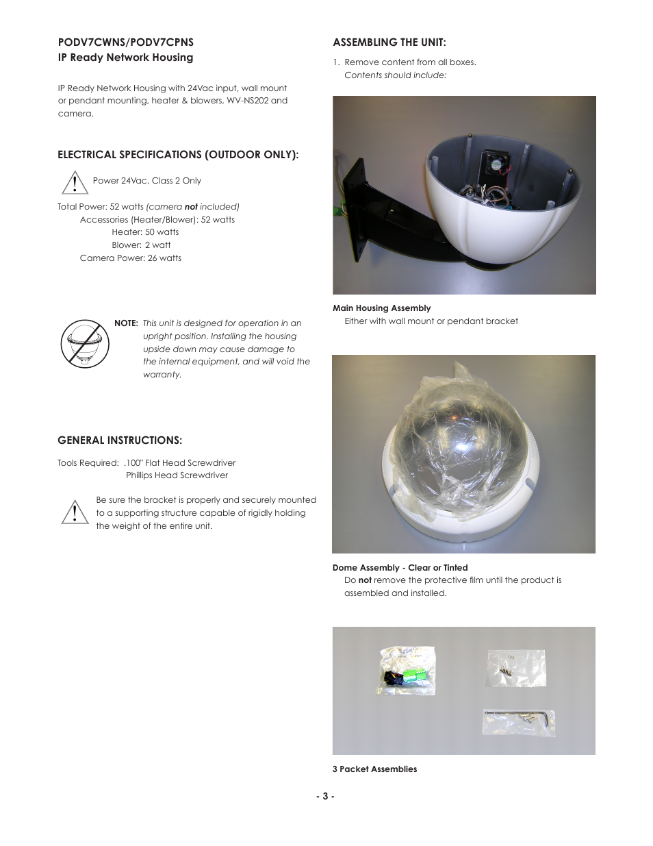 Panasonic VIDEOALARM PODV7CWNS/PODV7CPNS User Manual | Page 3 / 10