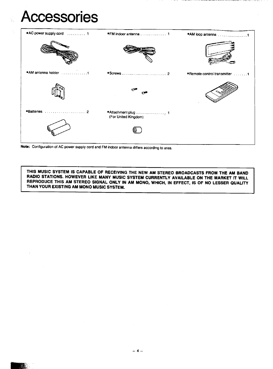 Accessories | Panasonic SA-HD52 User Manual | Page 4 / 42