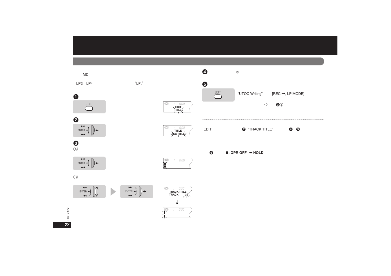 P22 mdになまえをつける | Panasonic SJ-MR270 User Manual | Page 22 / 40