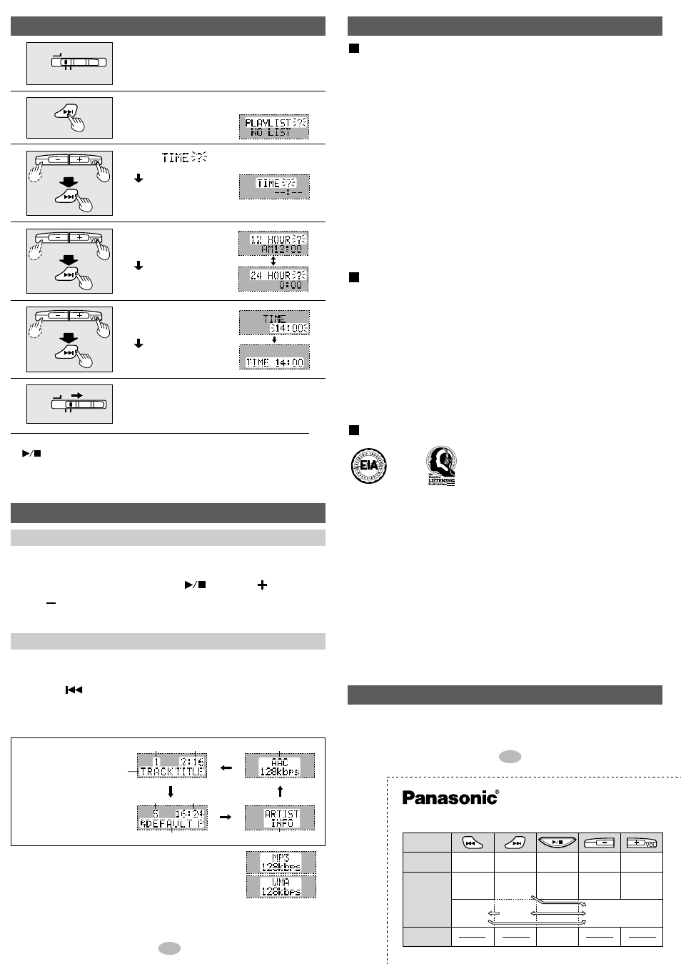 Adjusting the contrast, Changing the display | Panasonic SV-SD85 User Manual | Page 5 / 8