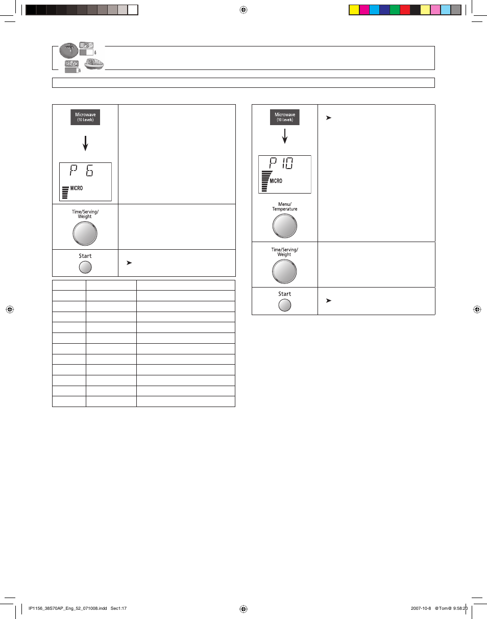 Selecting microwave power and cooking time | Panasonic NN-CS597S User Manual | Page 19 / 44