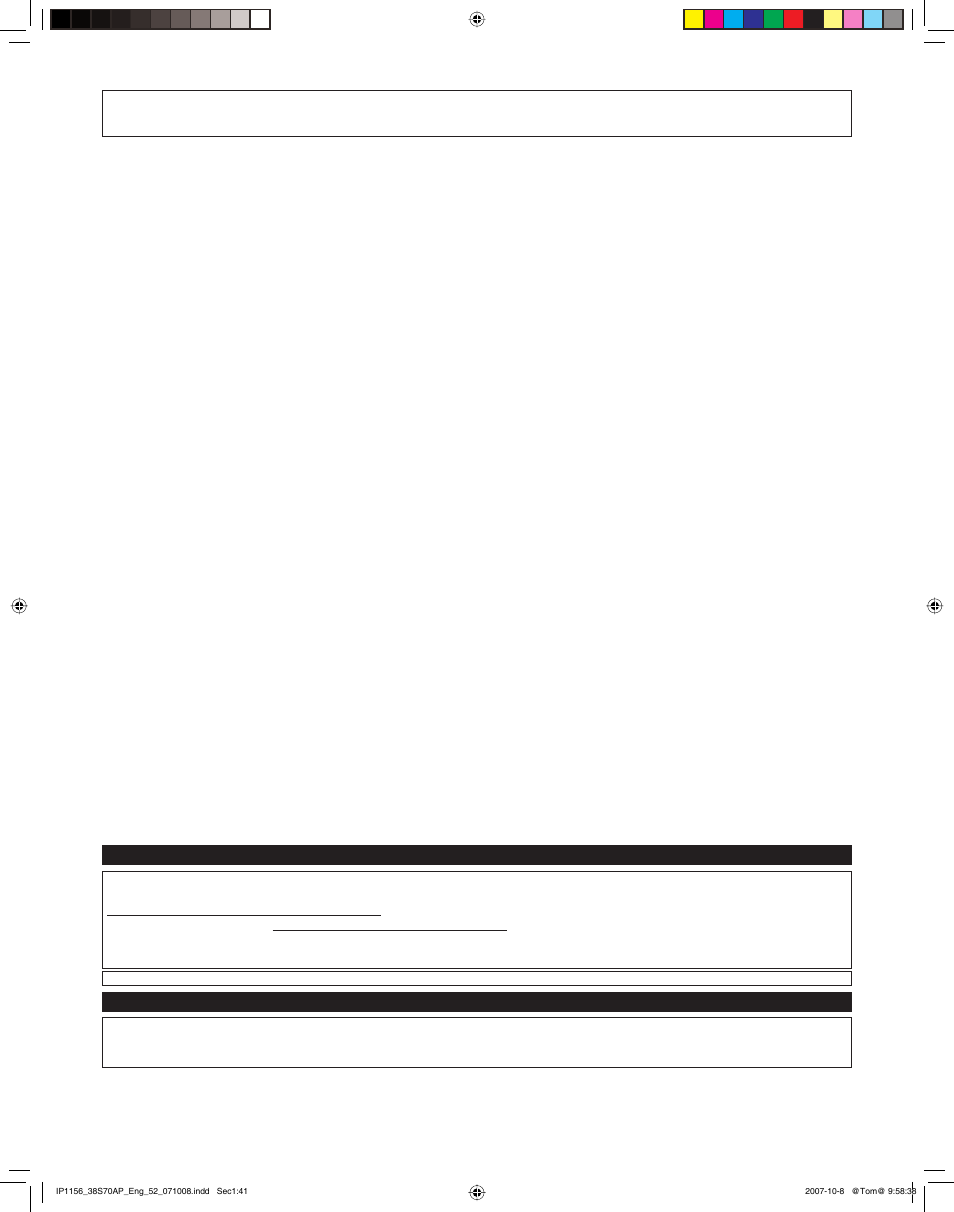 Limited warranty & customer services directory | Panasonic NN-CS597S User Manual | Page 43 / 44