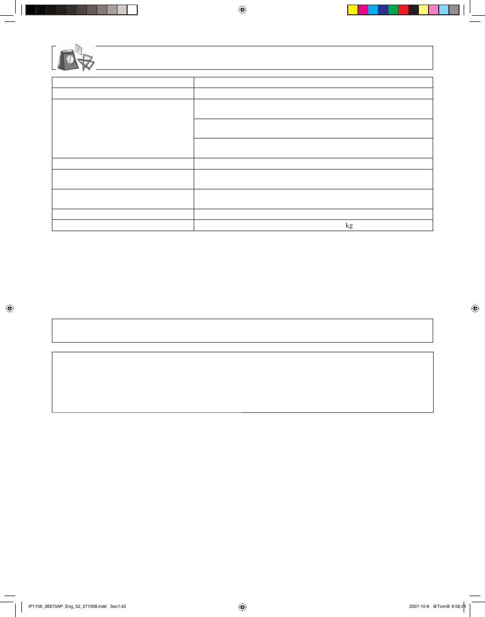 Specifications, User's record | Panasonic NN-CS597S User Manual | Page 44 / 44