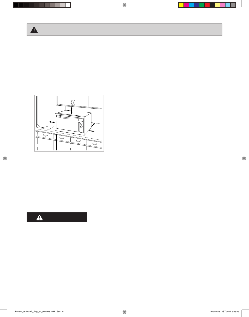 Installation and grounding instructions, Warning, Examine your oven | Placement of oven, Installation | Panasonic NN-CS597S User Manual | Page 7 / 44