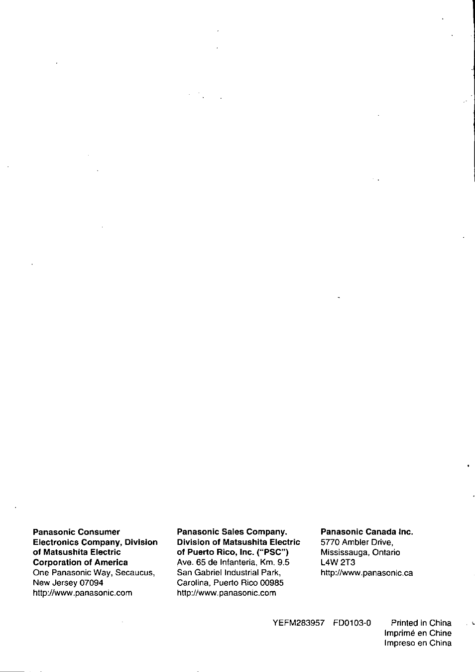 Panasonic Removable Full Front CD Player/Receiver with Dot Matrix and CD Changer Control CQ-DFX983U User Manual | Page 156 / 156