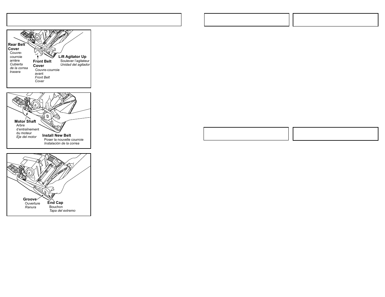 Replacing belt | Panasonic MC-V6603 User Manual | Page 30 / 48