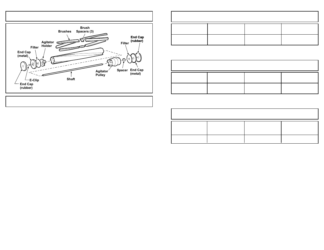 Agitator assembly, Cleaning exterior and tools, Feature chart | Agitator assembly cleaning exterior and tools | Panasonic MC-V6603 User Manual | Page 36 / 48