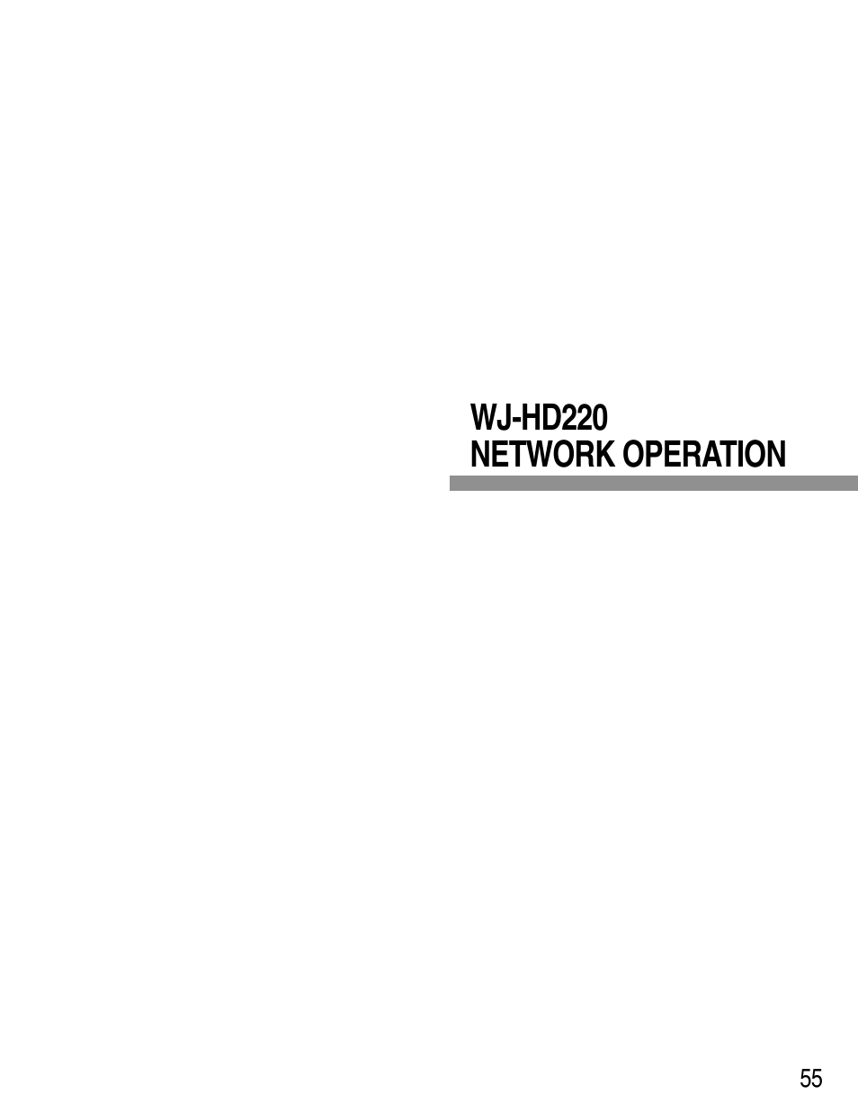 Wj-hd220 network operation | Panasonic WJ-HD220 User Manual | Page 55 / 103