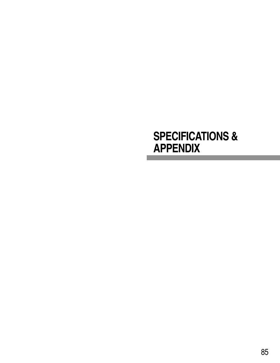 Specifications & appendix | Panasonic WJ-HD220 User Manual | Page 85 / 103