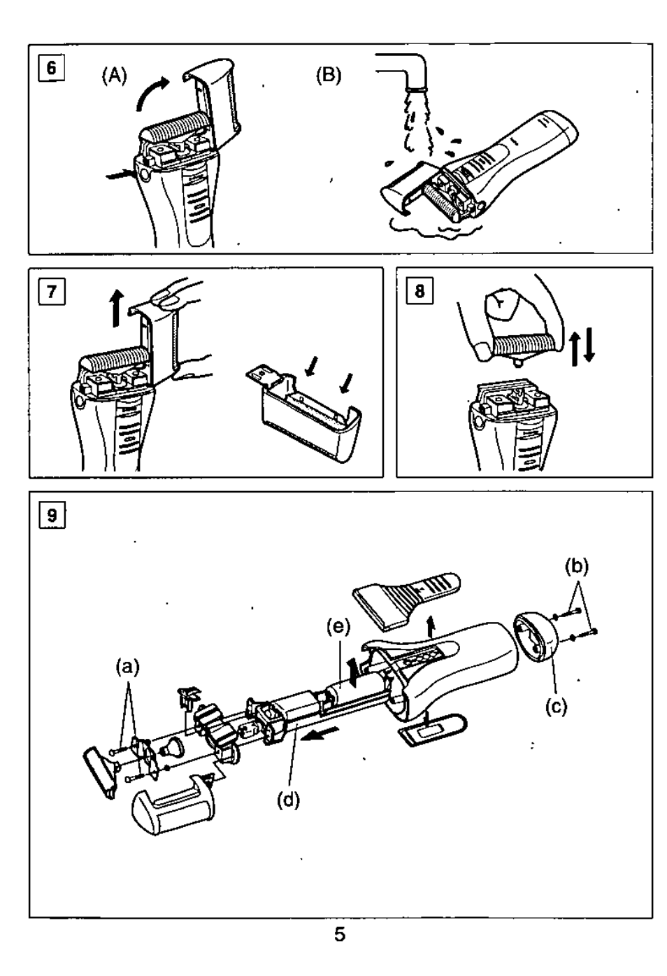 Panasonic Wet/Dry Rechargeable Shaver ES364 User Manual | Page 5 / 16