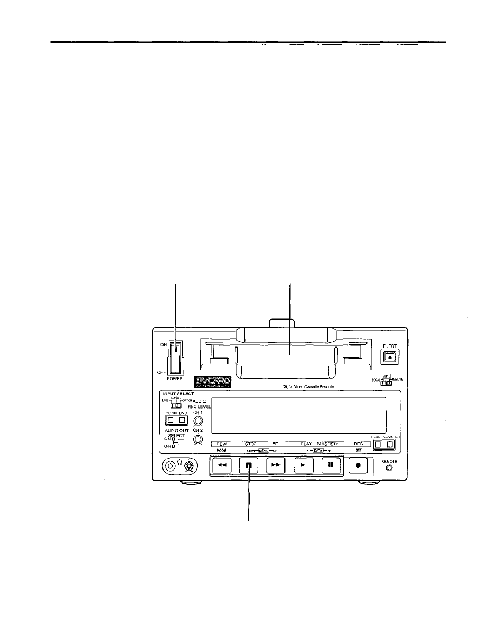 Operation, Switching on the power and inserting the cassette | Panasonic AJ-D230HP User Manual | Page 12 / 39