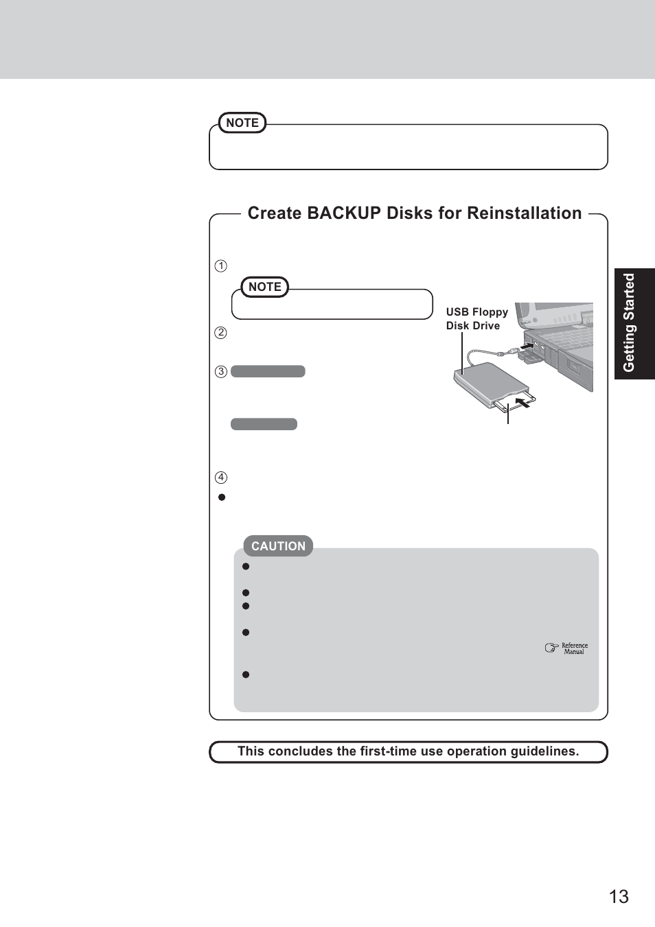 Create backup disks for reinstallation | Panasonic CF-18 Series User Manual | Page 13 / 44