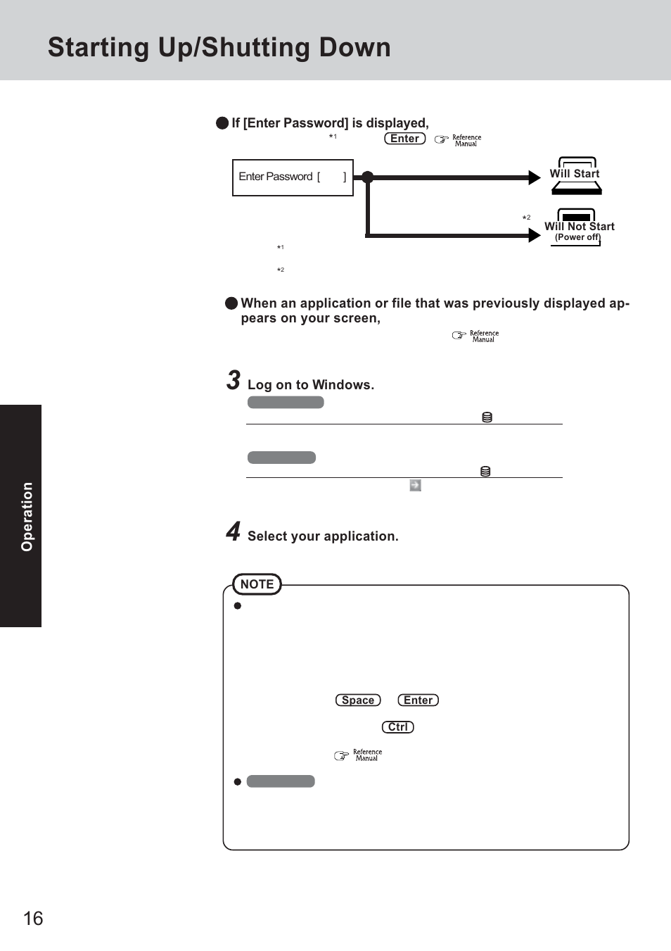 Starting up/shutting down 3 | Panasonic CF-18 Series User Manual | Page 16 / 44