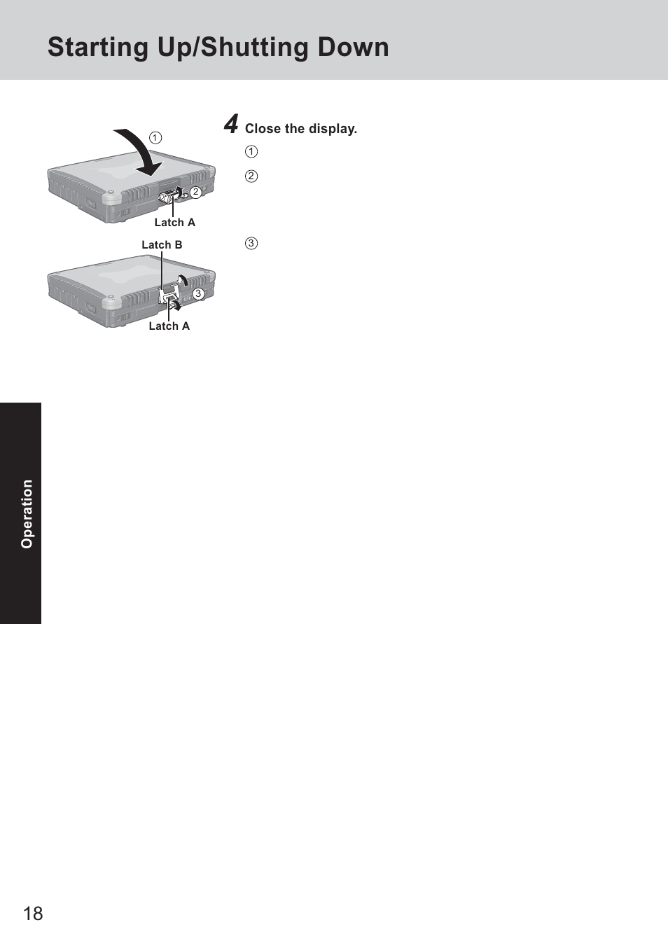 Starting up/shutting down 4 | Panasonic CF-18 Series User Manual | Page 18 / 44