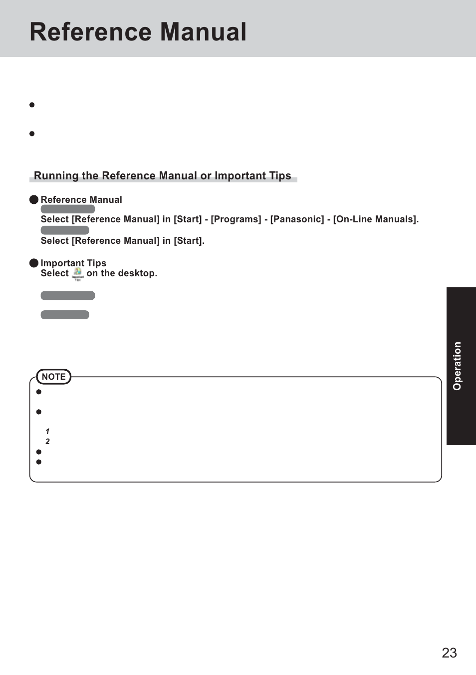 Reference manual | Panasonic CF-18 Series User Manual | Page 23 / 44