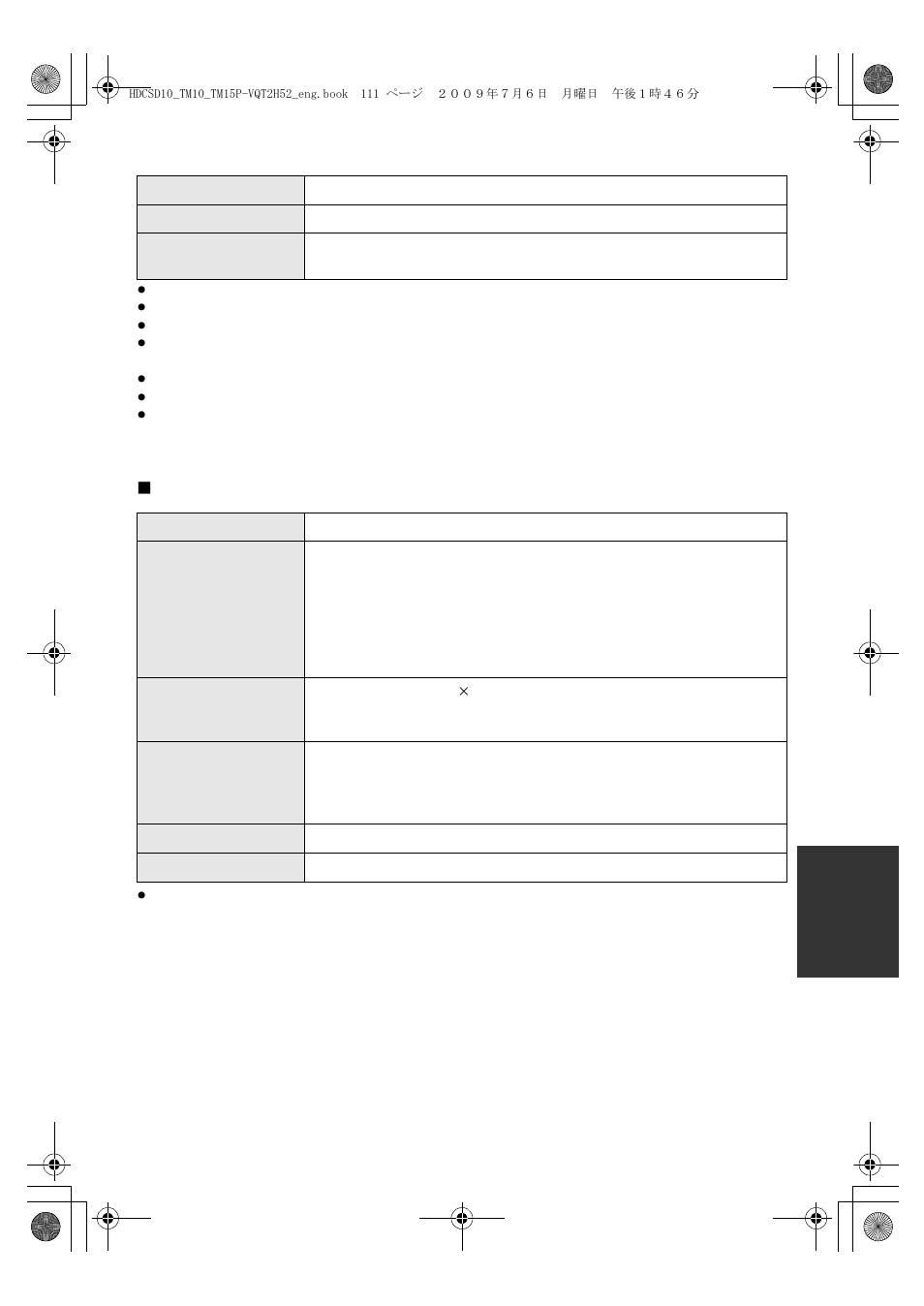 Panasonic VQT2H52 User Manual | Page 111 / 152