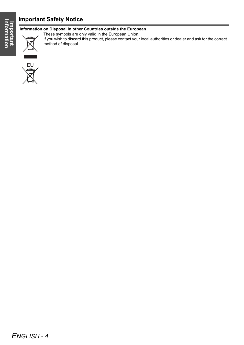 Panasonic DLP PT-D6000U User Manual | Page 4 / 50