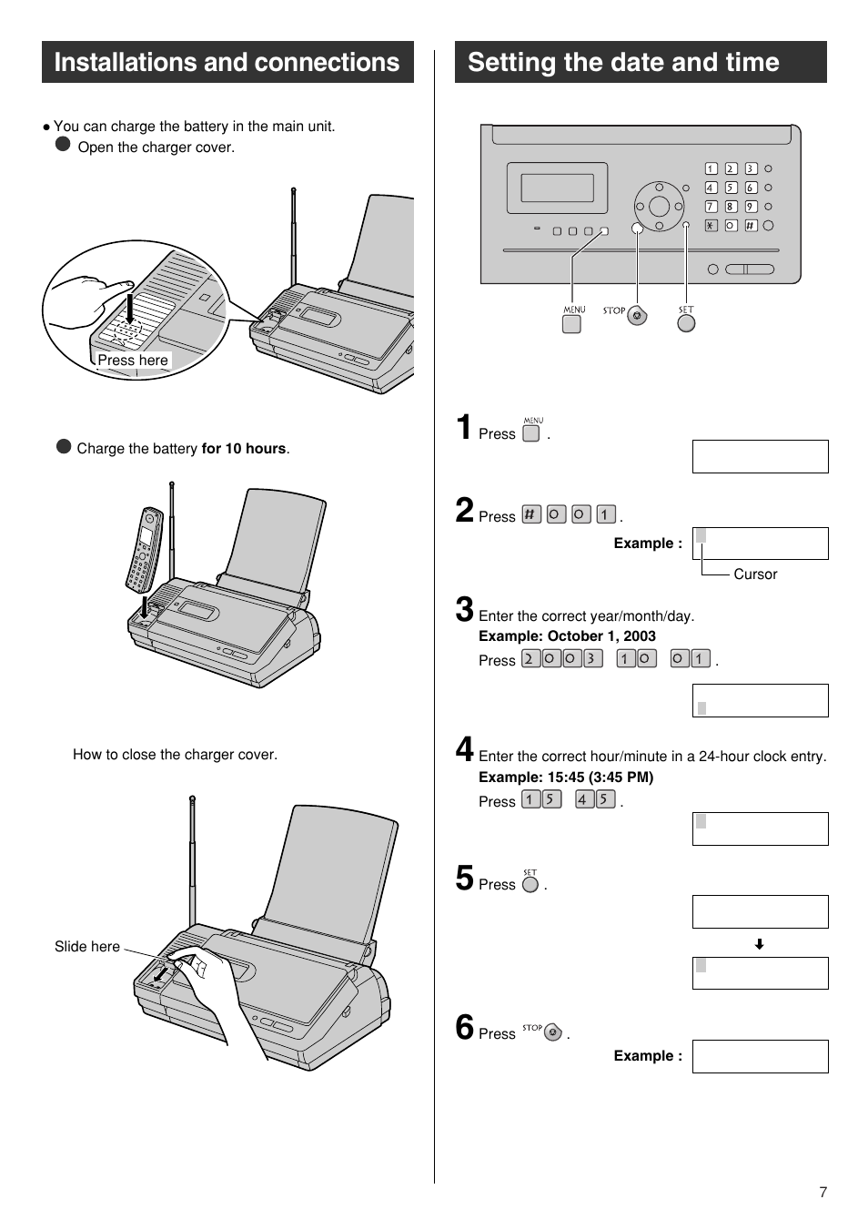 Panasonic KX-PW110CL User Manual | Page 7 / 20