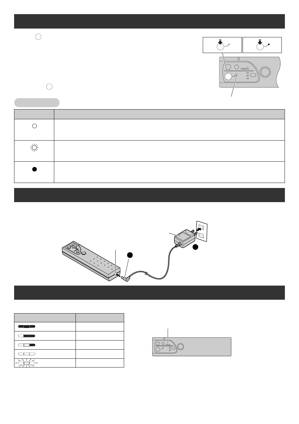 Turning on / off the power, Using the exclusive ac adaptor, Not included) | Battery life | Panasonic KX-PW32CL User Manual | Page 2 / 6