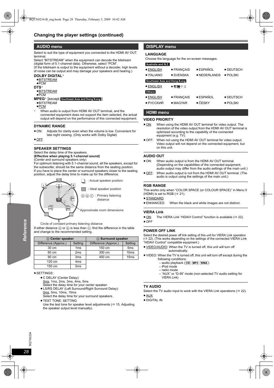 Panasonic SC-PT875 User Manual | Page 28 / 40