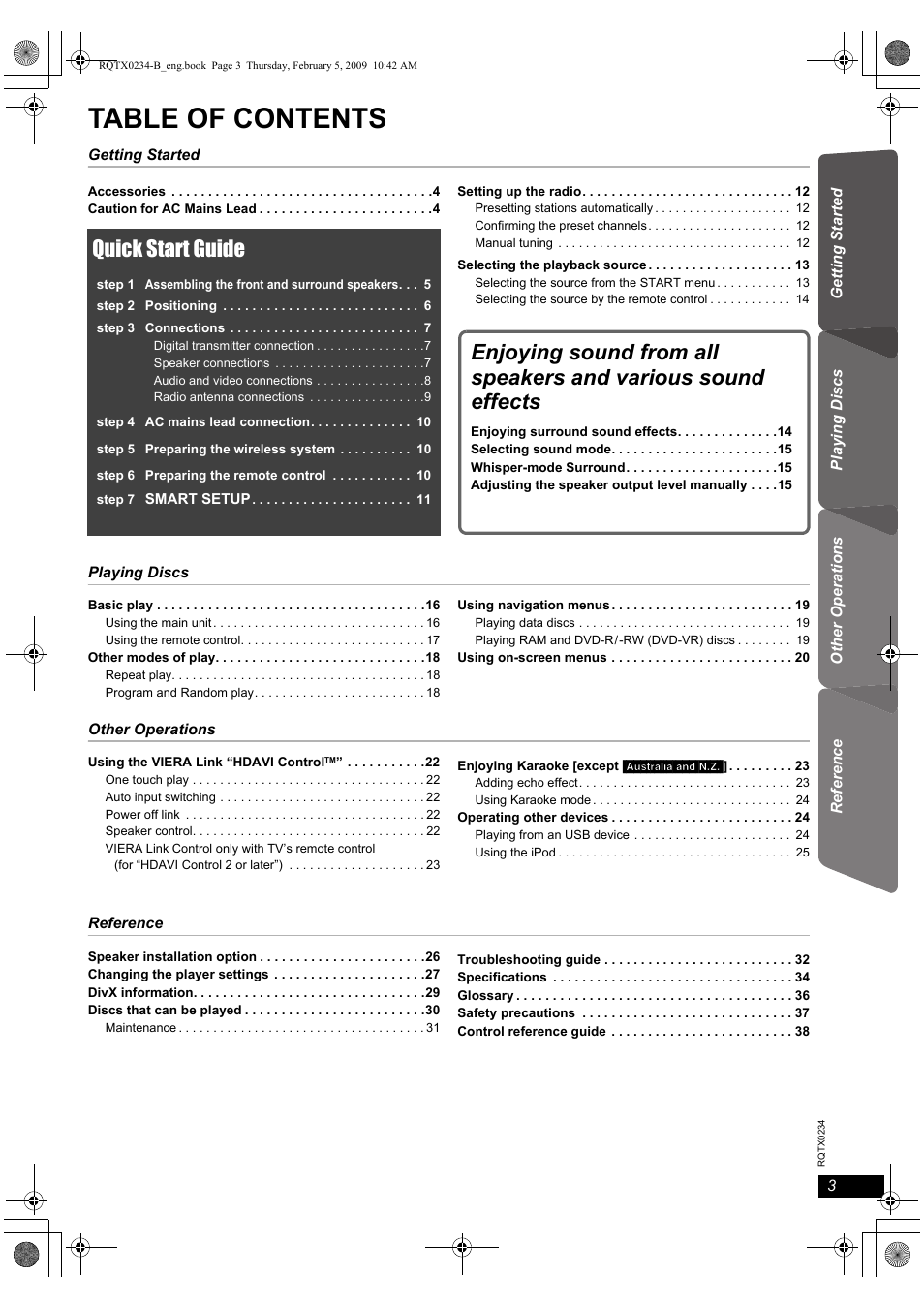 Panasonic SC-PT875 User Manual | Page 3 / 40