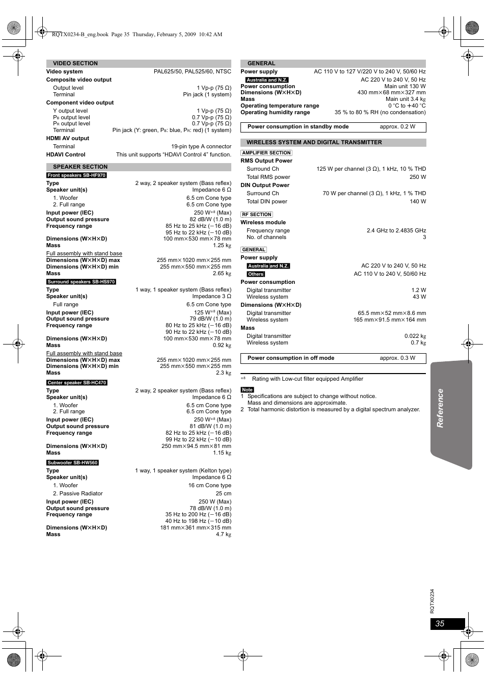 Panasonic SC-PT875 User Manual | Page 35 / 40
