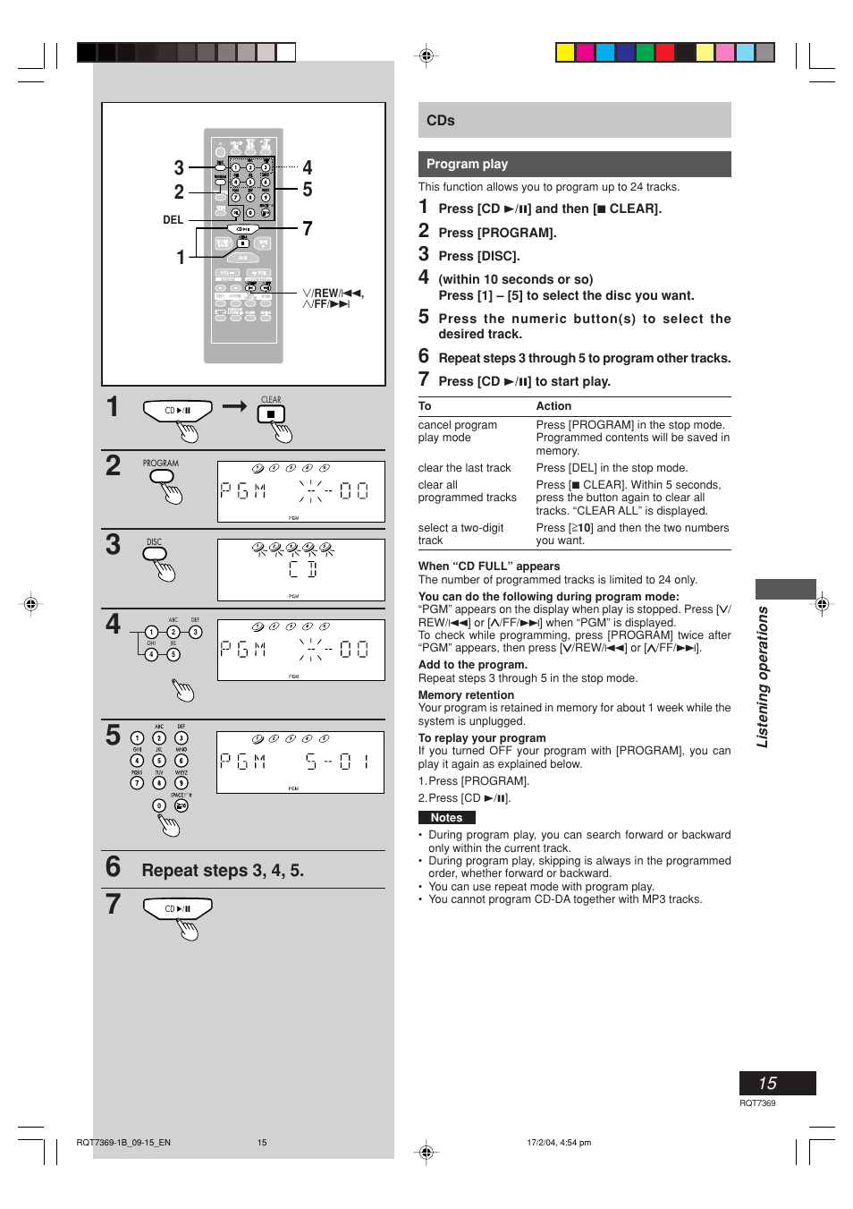 Repeat steps 3, 4, 5 | Panasonic SCPM19 User Manual | Page 15 / 28