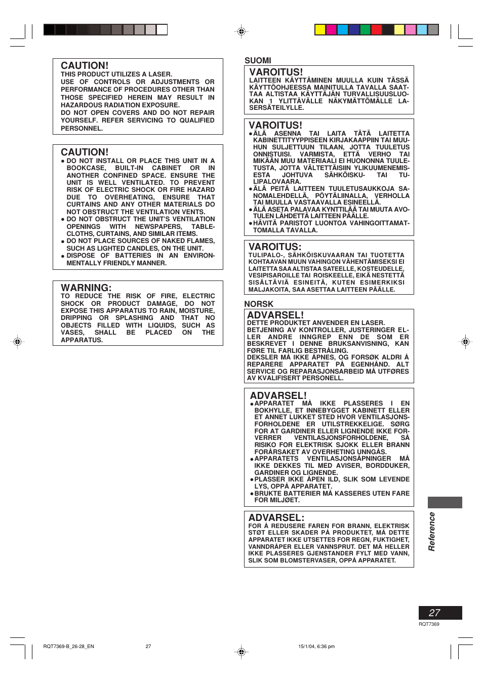 Panasonic SCPM19 User Manual | Page 27 / 28