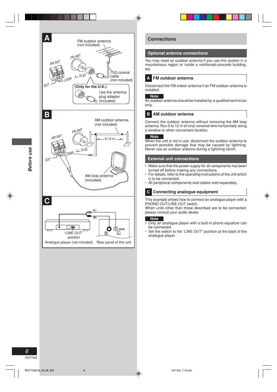 Panasonic SCPM19 User Manual | Page 6 / 28