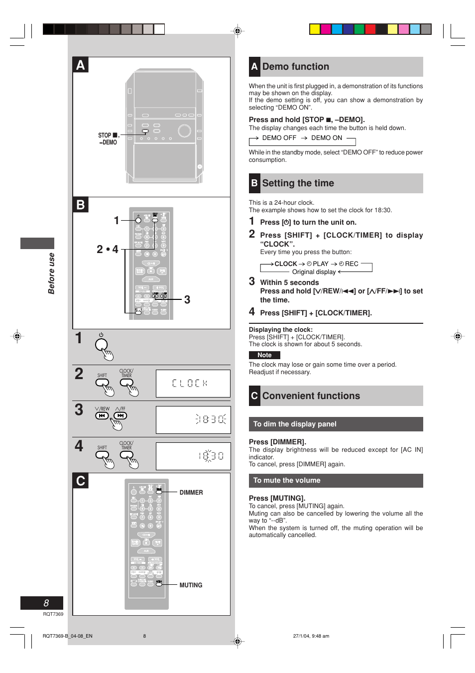 Panasonic SCPM19 User Manual | Page 8 / 28