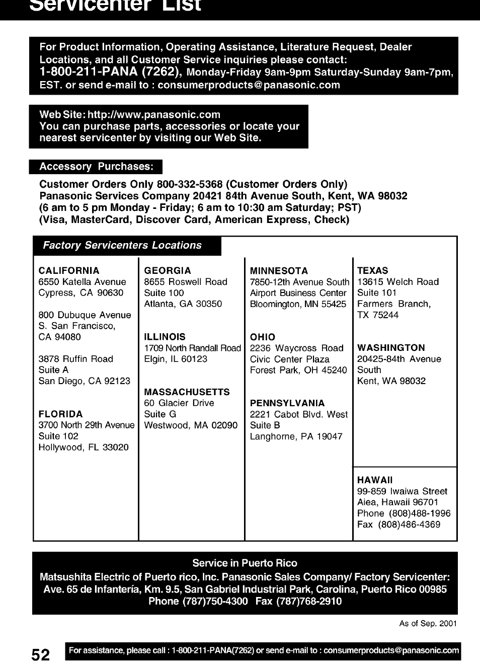 Oervicenier i.isi | Panasonic PV-D4752 User Manual | Page 52 / 60