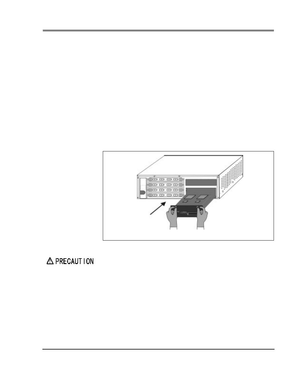 Switch/cpu card installation, Inserting the switch/cpu card, Switch/cpu card installation -7 | Inserting the switch/cpu card -7 | Panasonic 1200N User Manual | Page 123 / 256