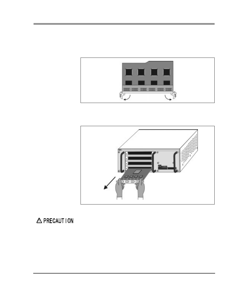 Removing a line card, Removing a line card -11 | Panasonic 1200N User Manual | Page 127 / 256
