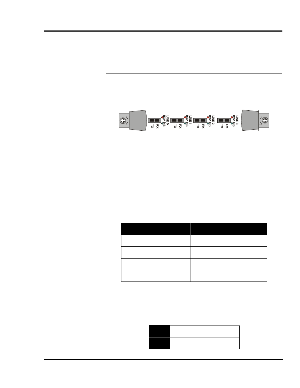 Line cards, Rcv/ins, Rx/tx | Line cards -7 | Panasonic 1200N User Manual | Page 35 / 256